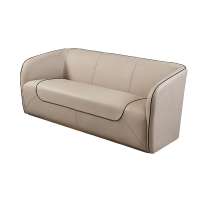 Cream Beauty Pedicure Cafe Modern Chaise Loungers Luxury Loveseat Villa Italian Leather Sofa