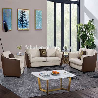 latest china home living room furniture modern sofa waiting room fabric sofa