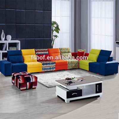 new design latest china home living room furniture modern sofa set 7 seater waiting room fabric sofa cama